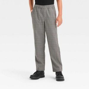 NEW! Boys' Woven Plaid Pull-On Pants Trousers